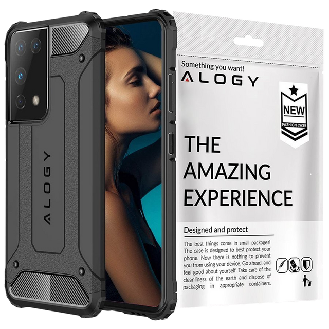 Alogy Hard Armor Hülle für Samsung Galaxy S21 Ultra grau