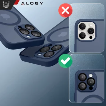 3in1 Hybrid Glass Case Set for Apple iPhone 16 Pro Protective Case Hybrid MagSafe with Lens Protection Case 2x Tempered Glass Phone Protector Alogy 3in1 Case Pack Navy Blue