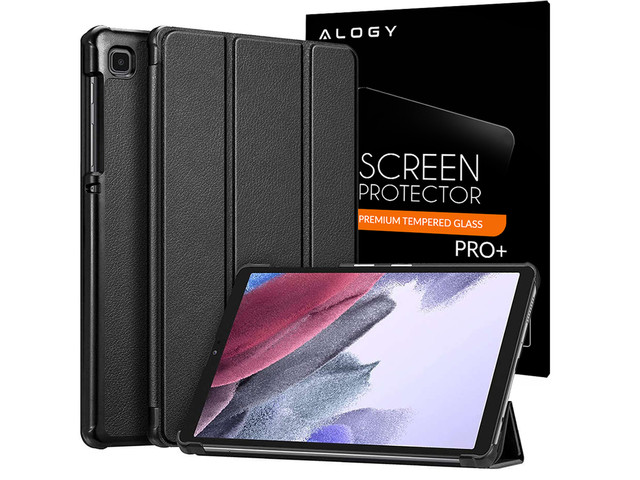 Flip Case Alogy Book Cover pro Galaxy A7 Lite 8.7 T220 / T225 Black Glass