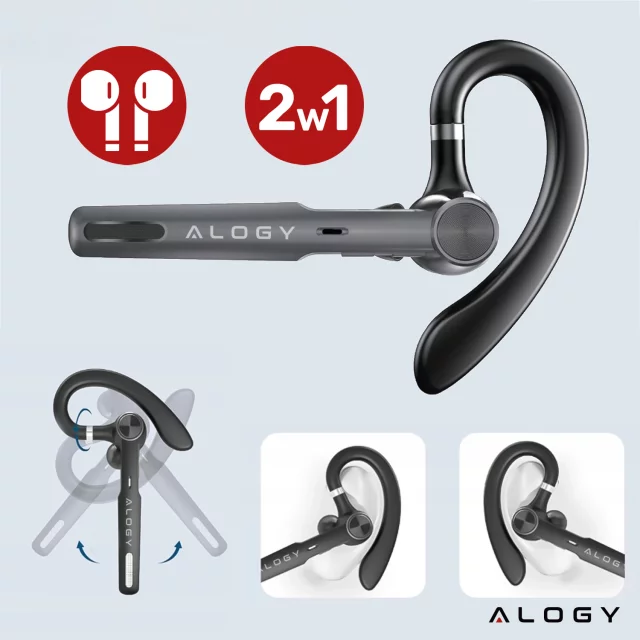 Bezdrátový headset pro hovory Bluetooth 4.0 do auta headset s displejem V8 Black