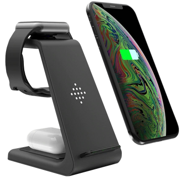 Qi Alogy 3in1 Induktionsladegerät für Apple iPhone Watch AirPods