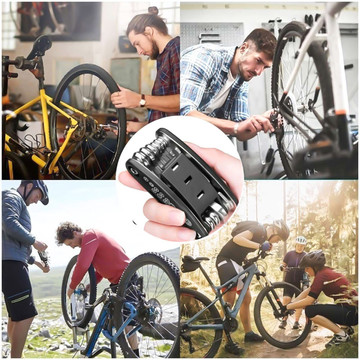 Bicycle bag case for phone 6.7 inches bag holder for bike frame 2l Black Tools Multitool keys 16in1 Alogy