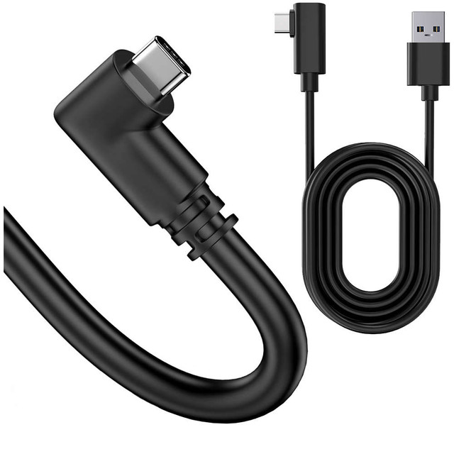 Kabel für VR-Brille Alogy USB zu USB Type-C 5m Kabel für Oculus Link Quest 1 2 Schwarz