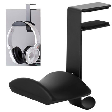 Universal holder hanger hook for Alogy headphones for desk top Black