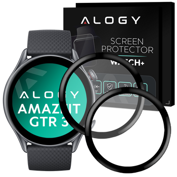 2x Flexibilní 3D Alogy Glass pro Xiaomi Amazfit GTR 3 Black