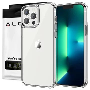 Armored Alogy Hybrid Case for Apple iPhone 13 Pro with camera cover Transparent