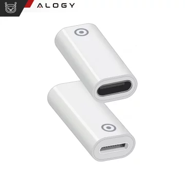 Adapter Alogy Pencil Charger do rysika USB-C Lightning do Apple Pen umożliwiający ładowanie kablem Biały