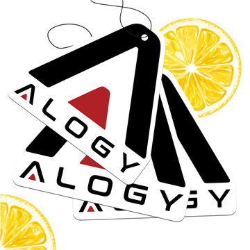 3x Přívěsek vůně do auta Alogy osvěžovač vzduchu do auta Lemon [3 ks.]