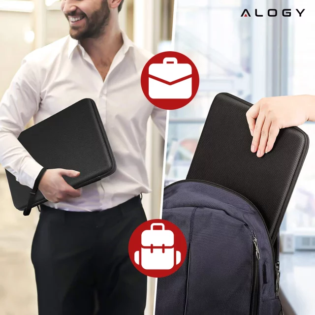 Laptop Sleeve, MacBook Air Pro 13.3" Alogy Hard Foam Bag Protective Case for 13-14" Laptops Black