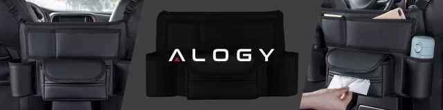 Auto-Organizer für das Auto zwischen Sitzen, Autositz Alogy, Auto-Getränkehalter, Taschentücher, Schwarz