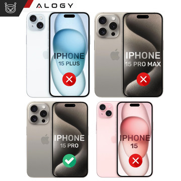 Case for iPhone 15 Pro Housing Case Silicone Transparent Camera Protection Lens Protector Alogy Slim Glass
