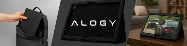 Etui do Samsung Galaxy Tab A9+ 11" (2023) X210/X215/X216, Składany Pokrowiec z Klapką i Funkcją Podstawki, Ochronna Obudowa, Alogy BookCase™ – Czarne