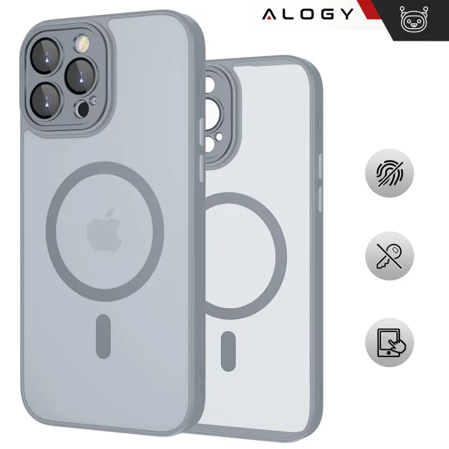 3in1 Hybrid Case Set with 2 Tempered Glass Screen Protectors for Apple iPhone 16 Pro Max, MagSafe Hybrid Protective Case with Lens Protection, Alogy 3in1 Case Pack, Titanium Gray
