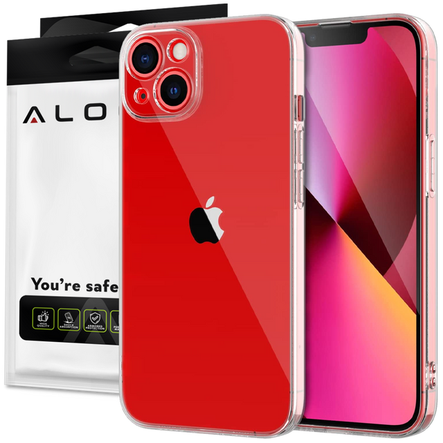 Etui pancerne obudowa Alogy Hybrid Case z osłoną na aparat do Apple iPhone 13/14 Przezroczyste + Szkło