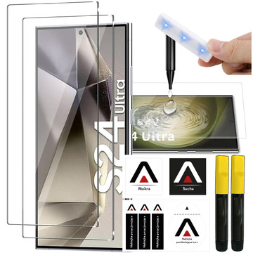 2x Tempered Glass for Samsung Galaxy S24 Ultra Screen Protector with UV Lamp Glass 9H Glue Alogy