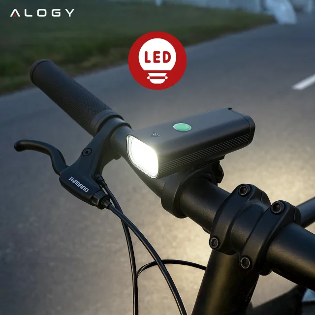 Světlo na kolo Přední LED světlo na kolo Osvětlení na kolo Vodotěsné IPX5 Alogy P12 Bike Light Black