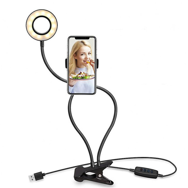 Photographic Alogy LED Selfie Ring Light Phone Holder Black