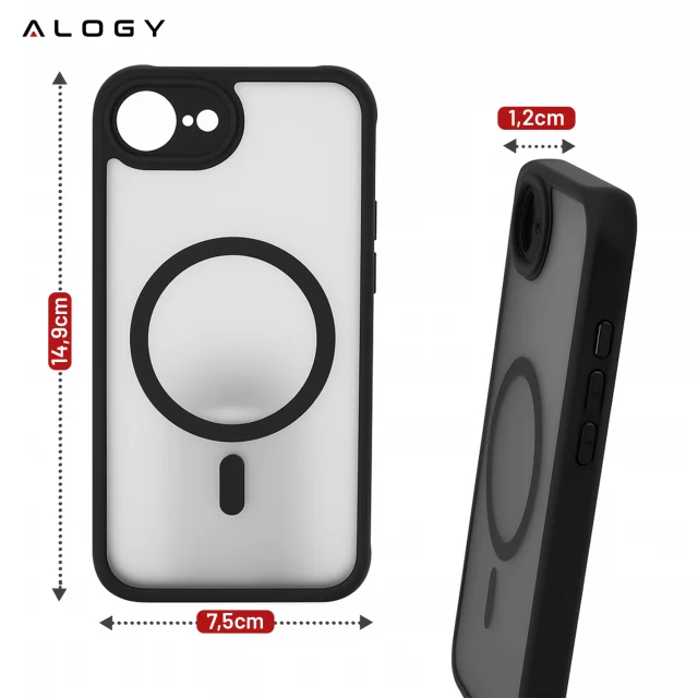 Pouzdro pro Apple iPhone 16 Pro Max Alogy Anti-Shock Hybrid Case pro MagSafe Transparent