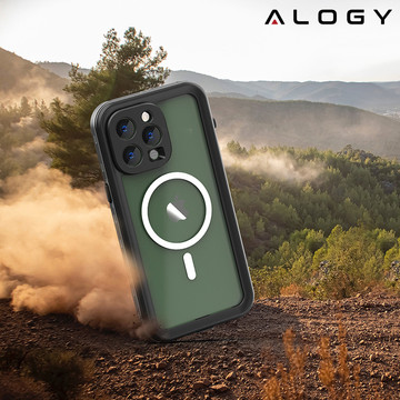 Alogy Waterproof Case IP68 Case with Clear Back 360 Armor Case for MagSafe for Apple iPhone 14 Pro