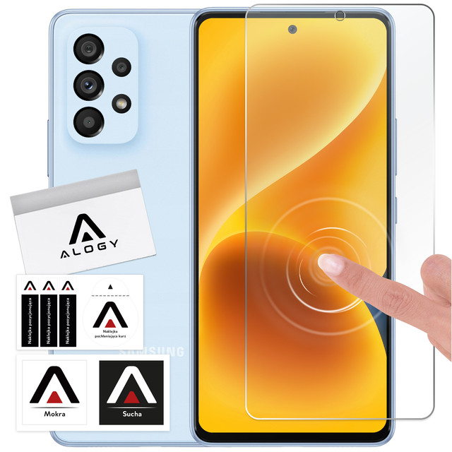 Hybridglas für Samsung Galaxy A53 5G Displayschutzfolie Alogy Flexi Glass 9H Hüllenfreundlicher flacher Displayschutz