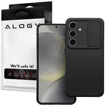 Case for Samsung Galaxy S24 Plus armored housing protection camera cover Slide Camshield Case Alogy black