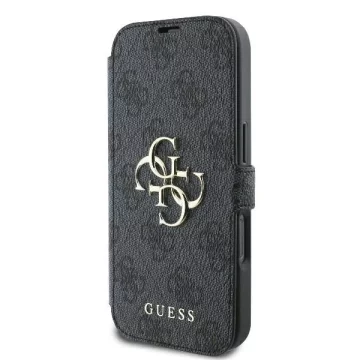 Guess GUBKP16X4GMGGR iPhone 16 Pro Max 6.9" černá/černá kniha 4G Metal Logo