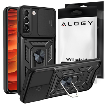 Alogy Camshield Stand Ring Camera Case for Samsung Galaxy S22 Plus black