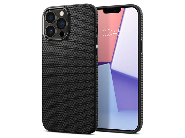 Pouzdro Spigen Liquid Air pro Apple iPhone 13 Pro Matte Black Glass