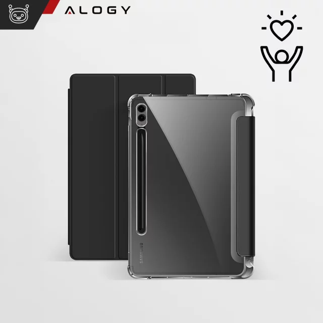 Ochranný kryt pro Samsung Galaxy Tab S9 FE 12.4" Alogy Book Cover Case, pouzdro na tablet, černé