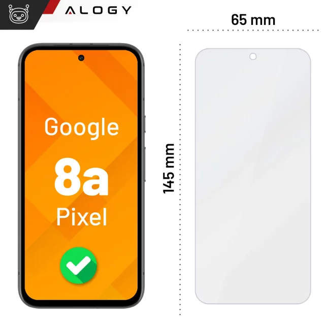 Szkło hartowane do Google Pixel 8a ochronne szkiełko na ekran 9H Alogy Heavy Pro+™️