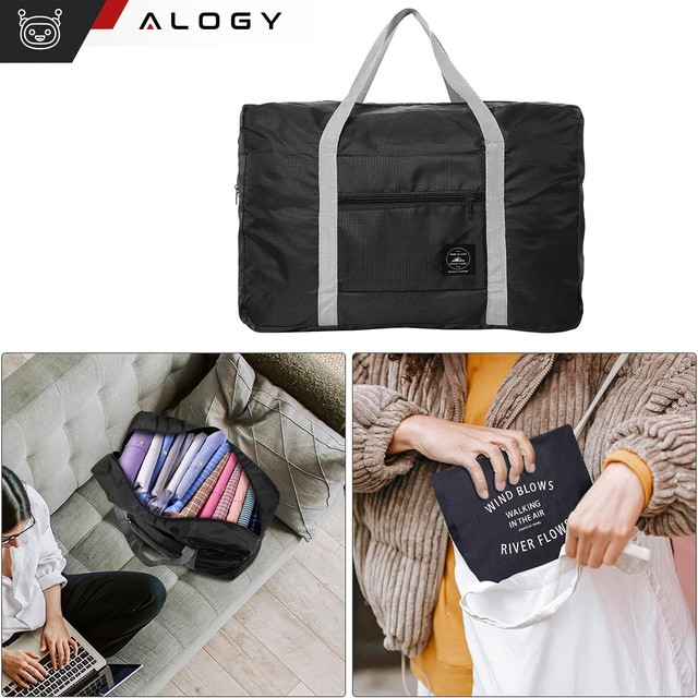 Pánská sportovní taška přes rameno do posilovny na trénink příruční zavazadlo 48x32 látka Alogy Sport Black