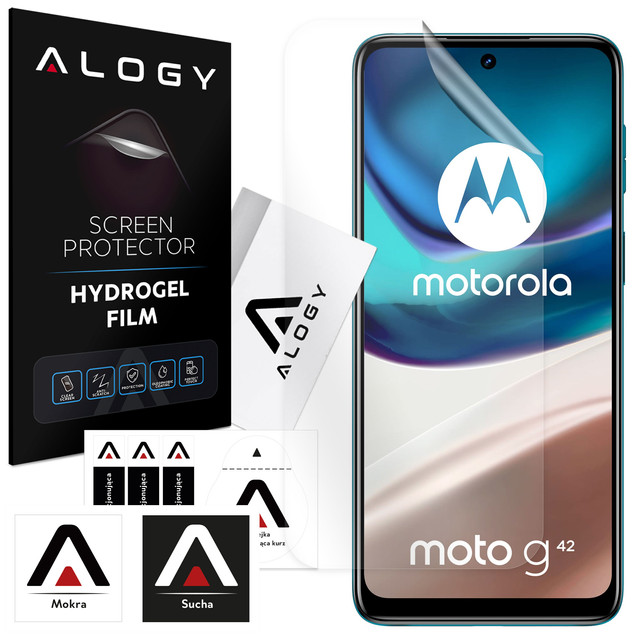 Hydrogel film for Motorola Moto G42, protective phone screen protector Alogy Hydrogel Film