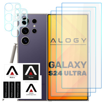 Alogy Glass Pack 3x Tempered Glass Screen Protector 9h Lens Glass for Samsung Galaxy S23 Plus Glass Set