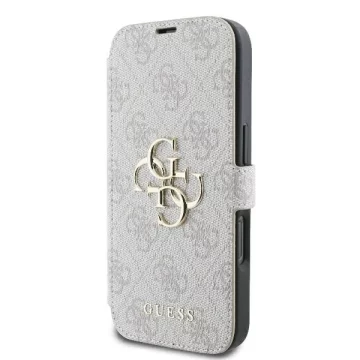 Guess 4G Metal Logo Book Case iPhone 16 Pro Max – Pink ze standem