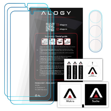 Alogy Glass Pack 3x Tempered Glass Screen Protector 9h Lens Glass for Samsung Galaxy S23 Plus Glass Set