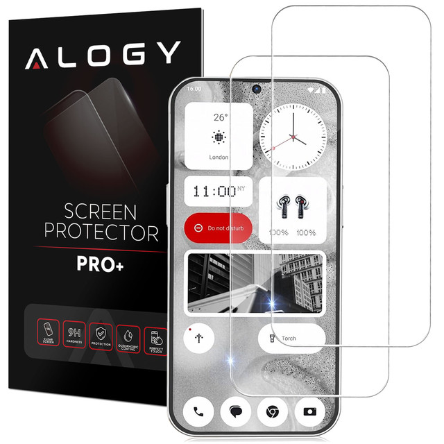 2x 9H tempered glass for Nothing Phone 2 Alogy PRO Screen Protector