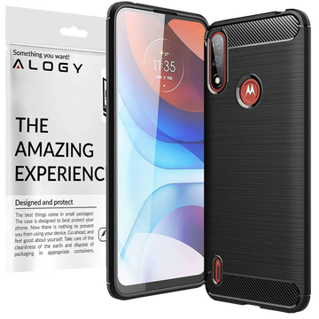 Case for Motorola Moto E7/ E7i Power Alogy Rugged Armor TPU case Carbon Black