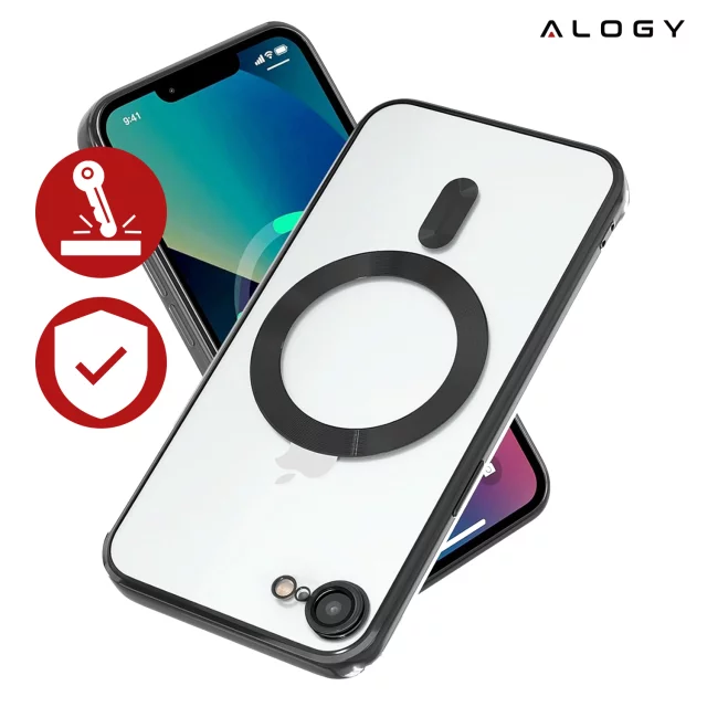 Pouzdro MagSafe pro Apple iPhone 16 Pro Max Alogy Glamour Pouzdro luxusního prstenu zlaté-průhledné
