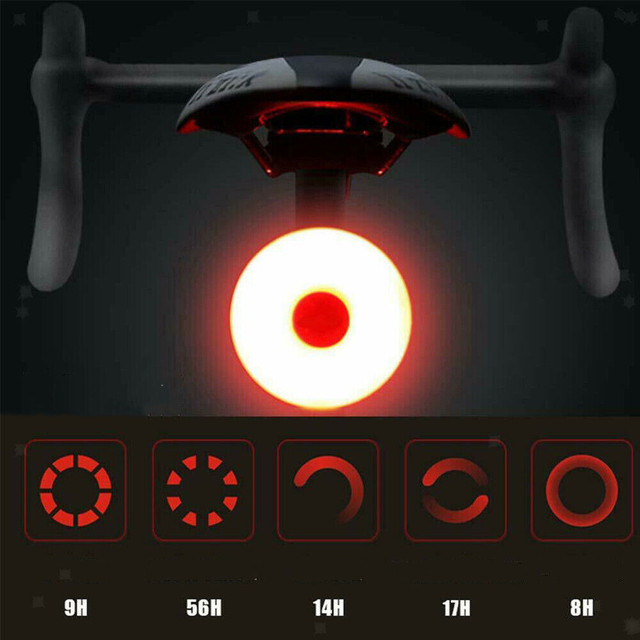 Fahrradlampe Fahrradlicht Hinten rote LED unter dem Sattel Blinkende Lampe für Fahrradheck