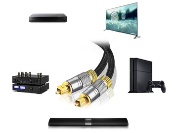 Optický digitální kabel Alogy 6,0mm Audio TV PC kabel 1m