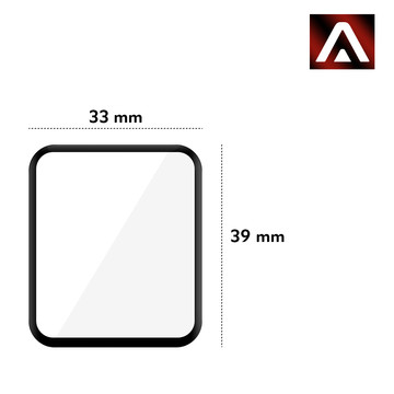 3x flexibles Glas 3D Alogy Displayschutzfolie Pro für Xiaomi Redmi Watch 2 Lite Schwarz