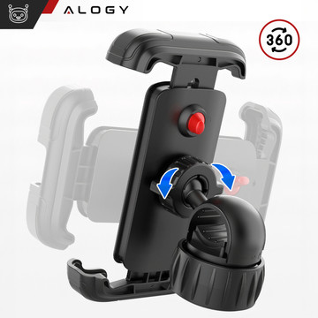 Fahrrad-Telefonhalter 4,7–6,8 Zoll für Telefon, Fahrradlenker für Fahrrad, Motorrad, verstellbar, Alogy Sport, Schwarz