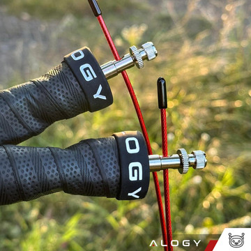 Nastavitelné boxerské lano Crossfit Fitness Alogy Sport s vyměnitelnými články 300cm ložiska pohodlné černé