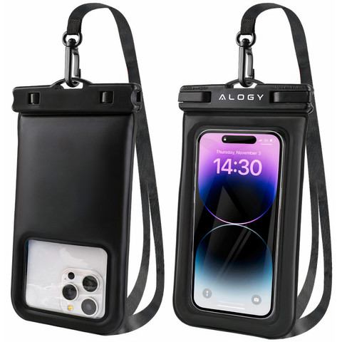 Waterproof case for phone up to 7.5" buoyancy for pool kayak Case water case Alogy Black