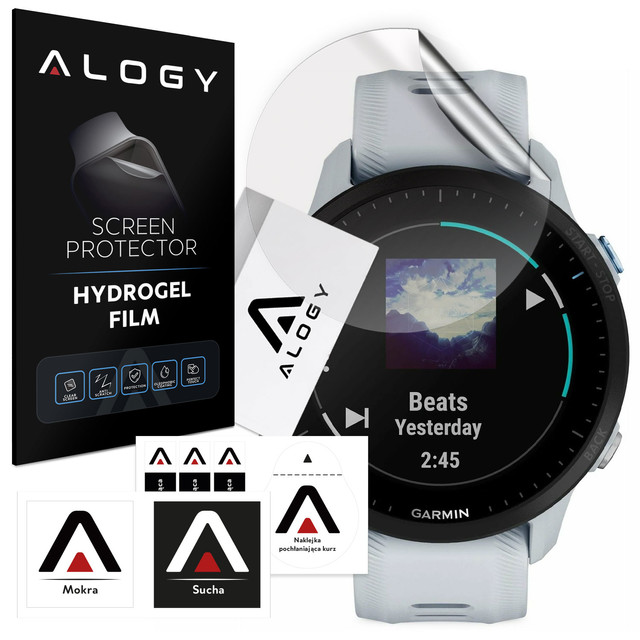 Alogy hydrogel protective film for Garmin Forerunner 955 smartwatch