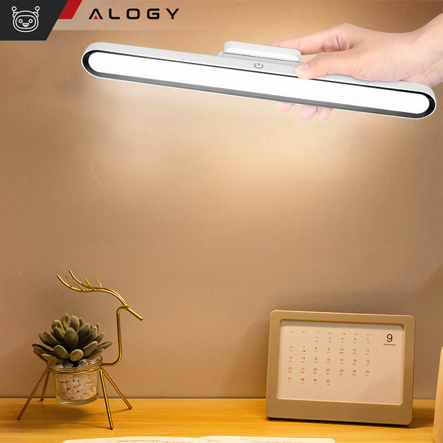 Lampe Alogy Magnetische LED-Leuchte, magnetische Unterschrank-LED-Streifenlampe, Möbelbeleuchtung an der Wand mit Magnet für die Küche, Zimmer, Garderobe, Weiß