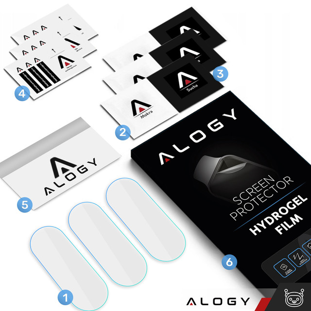 3x Alogy Hydrogel Hydrogel-Schutzfolie für [Marke] [Modell] Smartwatch