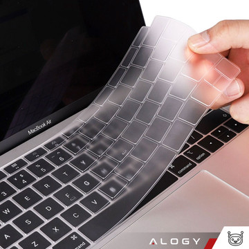 Alogy ochranné pouzdro silikonový kryt klávesnice pro Apple Macbook Air 13 M1 2019-2020 průhledný