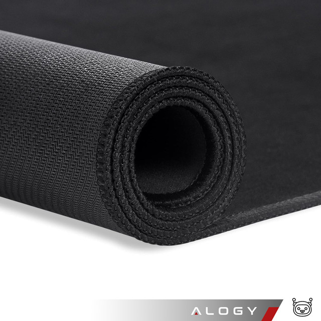 Desk pad for mouse and keyboard Anti-slip protective mat XL 80x40 cm Alogy Black