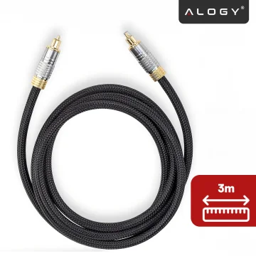 Optical digital cable Alogy 6.0mm Audio TV PC cable 3m